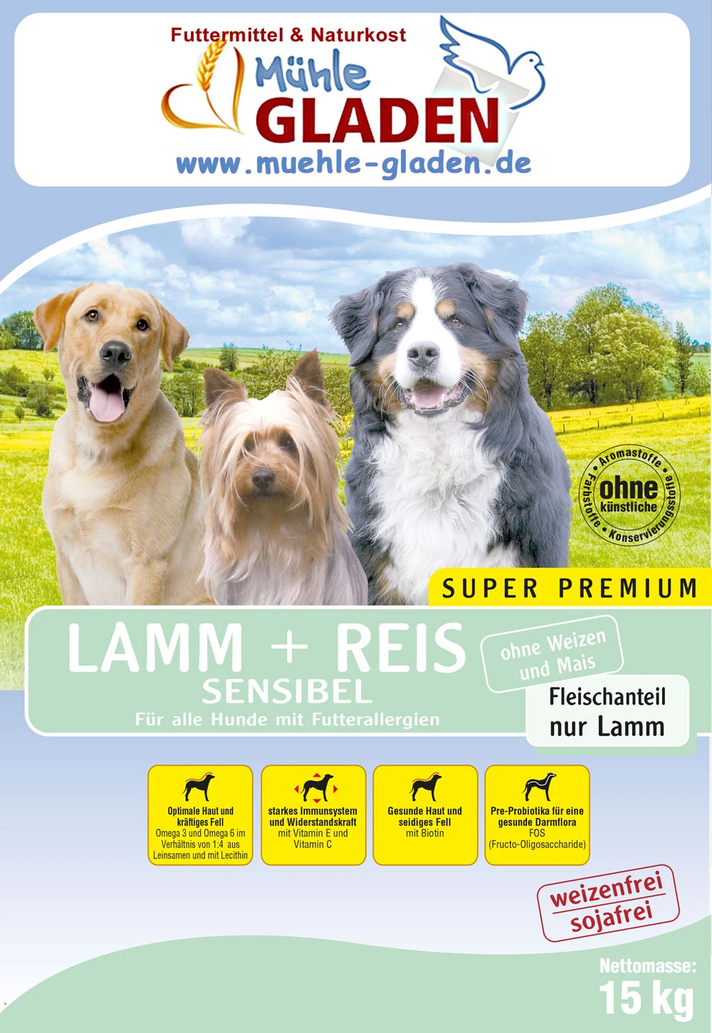 Gladen Lamm + Reis Sensibel 2er-Pack 30kg 3 Gladen Lamm + Reis Sensibel 2er-Pack 30kg